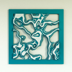 Beautiful abstract relief line background. 3d illustration, 3d rendering.