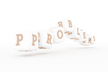 Problems, business keyword. For web page, graphic design, texture or background.