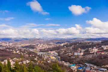Fototapeta na wymiar Panorama of the city of Sochi. Russia