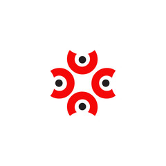 Community and adoption care logo design vector template