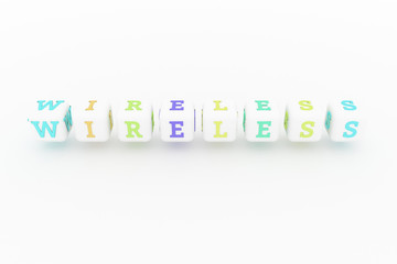 Wireless, ict keyword. For web page, graphic design, texture or background.