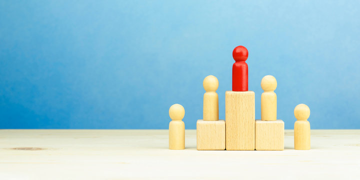 Leadership, teamwork and organization concepts with copy space