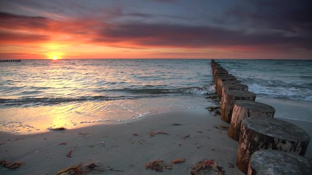 Sonnenuntergang am Ostseestrand