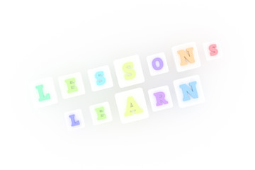 Lessons Learn, learning keyword. For web page, graphic design, texture or background.