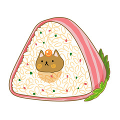cat in onigiri