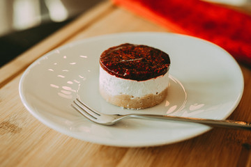 Sweet tasty cheese cake. Perfect dessert