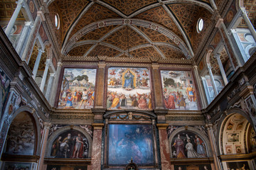 Italy, 03/28/2019: San Maurizio al Monastero Maggiore, 1518 church known as the Sistine Chapel of...