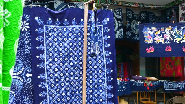 Tie Dye Fabric, Zoucheng Ancient Town, Dali Bai Autonomous Prefecture, Yunnan, China, Asia