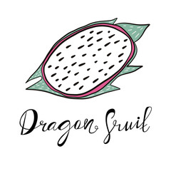 Dragon fruit  print with text