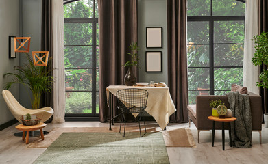 Modern living room sofa and chair style.