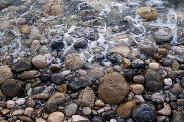 Seaside Landscape: Rocky Seashore Background