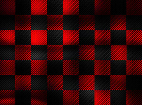 arbon fiber background. checkered pattern. 3d illustration material design.
