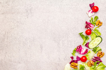 Fresh vegetables cooking background