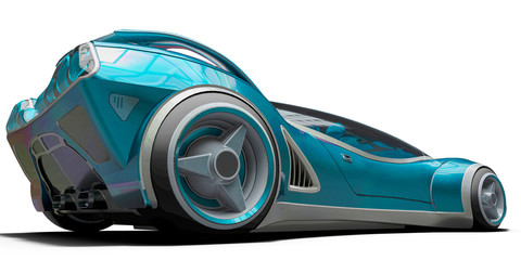 Naklejka premium super car from future no brand in a white background