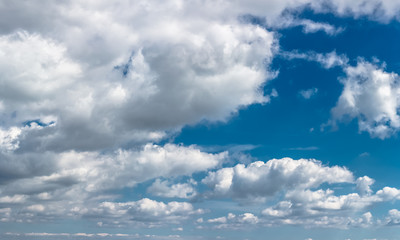 Ultra quality panorama cloudy sky isolated, huge and dramatic clouds