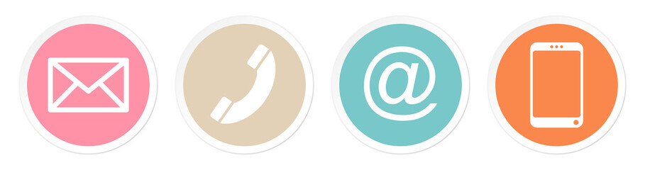 Buttons Kontakt Retrofarben