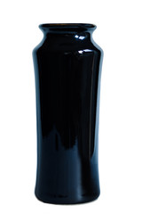 shiny black vase isolated on white