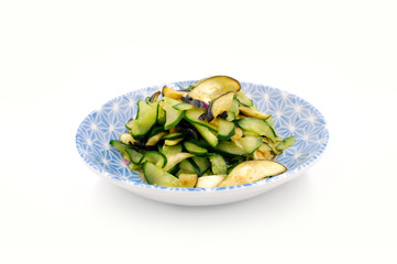 きゅうりと茄子の塩もみ