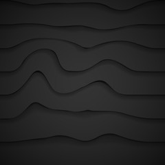 Black Waves with Shadows Background