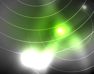 Dark space with neon color glowing lights abstract background