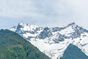 Fototapeta na wymiar View of mountains in British Columbia, Canada.