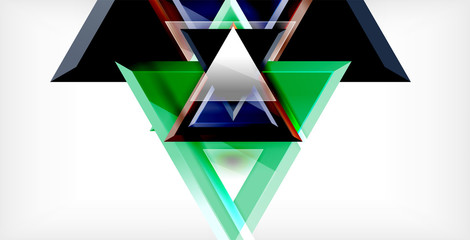 Glossy shiny triangles background