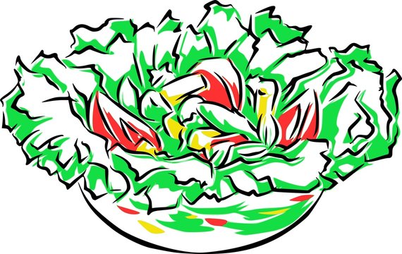 サラダ 野菜サラダ 野菜 アメコミ イラスト シンプル 食べ物 素材 Stock イラスト Adobe Stock
