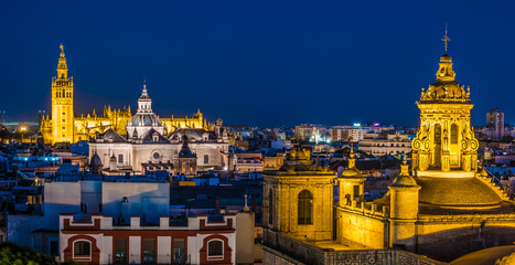 Seville, Spain skyline in the Old Quarter. - 268168211