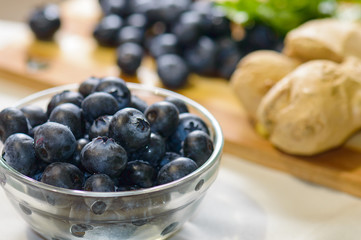 Blueberries and ginger