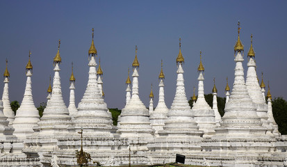 Kuthodaw Pagoda in Mandalay, Myanmar