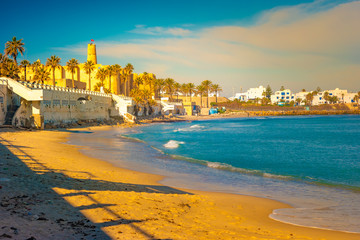 Monastir in Tunisia is an ancient city and popular tourist destination on the Mediterranean Sea. - 268169046