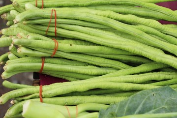 Long bean for cooking at street food