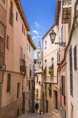 Fototapeta na wymiar Toledo, Spain. Street in the historic center (UNESCO World Heritage List)