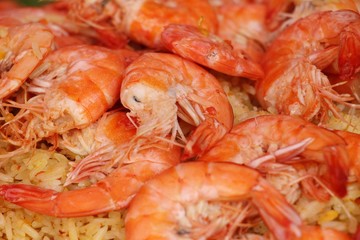 Shrimp fried rice with vegetables is delicious