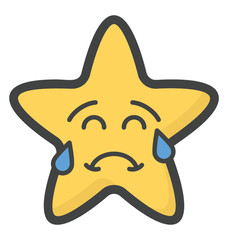 Crying Star Face