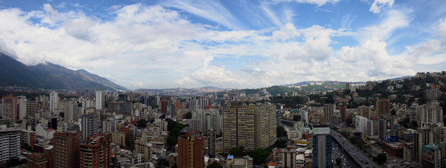 Fototapeta premium widok z lotu ptaka na miasto Caracas