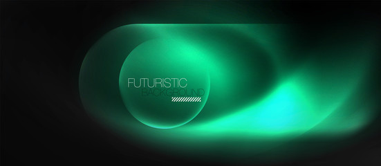 Neon glowing techno lines, hi-tech futuristic abstract background template