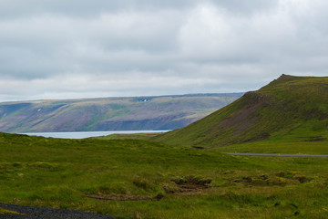 Fototapeta premium Iceland mountains and clouds 
