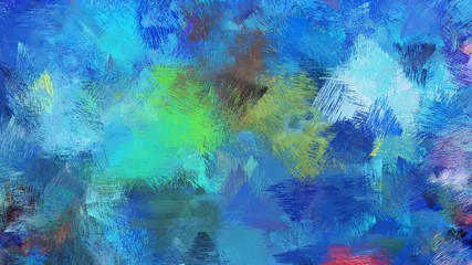 painting with brush strokes and steel blue, pastel blue and medium turquoise colors. can be used for wallpaper, cards, poster or creative fasion design elements