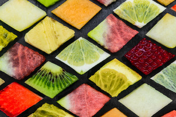 Diamond shape fruit puzzle