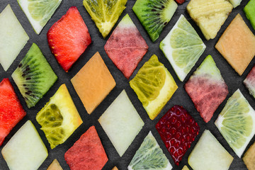 Diamond shape fruit puzzle