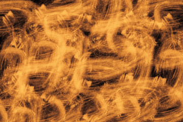 golden sparks on a dark background. colorful brush strokes