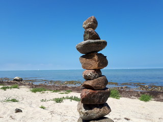 Steinpyramide Ostseestrand