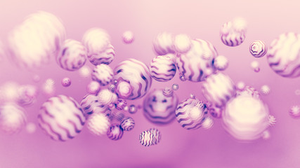 Abstract pink purple background, studio minimalism particle. 3d illustration, 3d rendering.