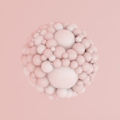 Pink white light background, studio and pedestal. 3d illustration, 3d rendering.