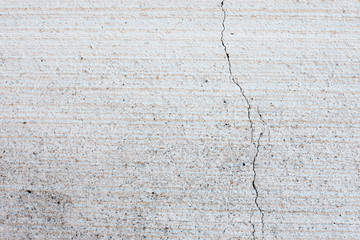 Crack on the embossed concrete surface