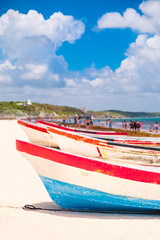 The beach at Tulum on the Mayan Riviera in Mexico