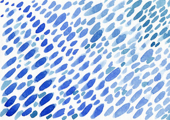 Background with blue watercolor strokes. Artistic texture, subtle colors, flowing, handmade. For print, web, banner, postcard, textile.