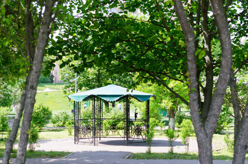 gazebo in the spring park