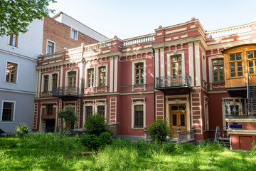 beautiful old-style house in the city of Tbilisi. Travel in Georgia